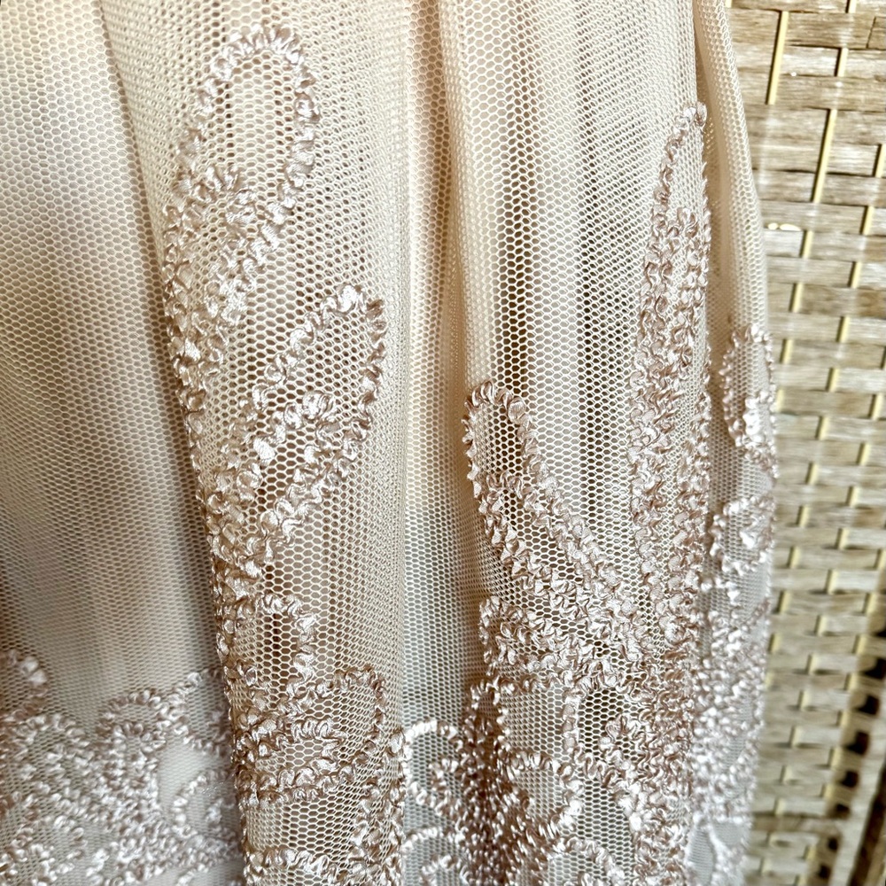 endless rose blush toned soutache embroidered skirt M - Picture 3 of 12